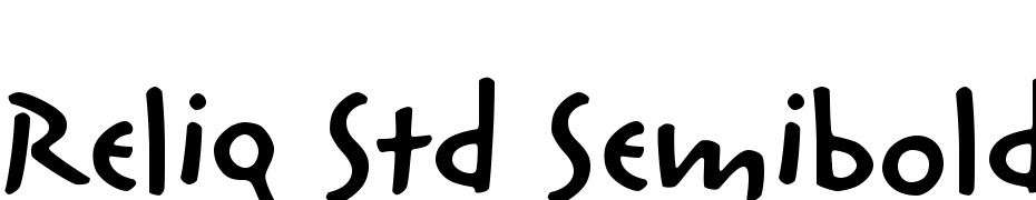 Reliq Std Semibold Extra Active Font Download Free
